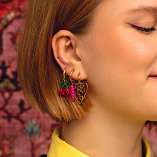 Cheeky Cherry Charm Earring