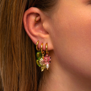 Double Love Green Earring