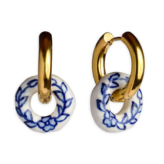 Delfts Blauw Crown Earring Set