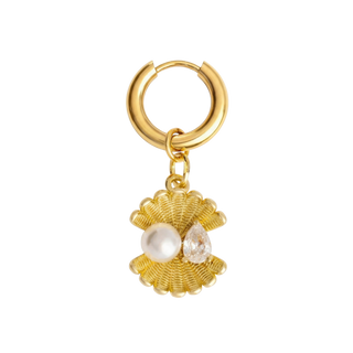 Golden Beach Shell Earring