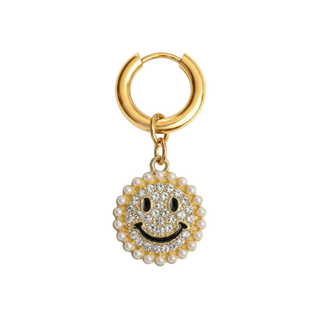 Glitter Smiley Earring