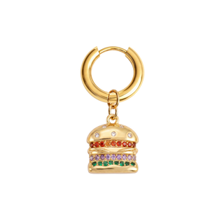 Jeweled Cheeseburger Earring