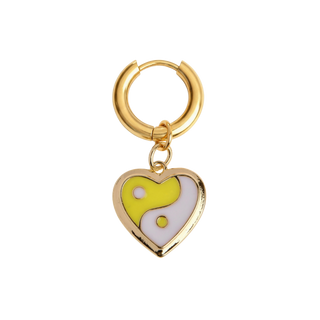 Yin Yang Heart Earring – handmade jewelry by Anneday
