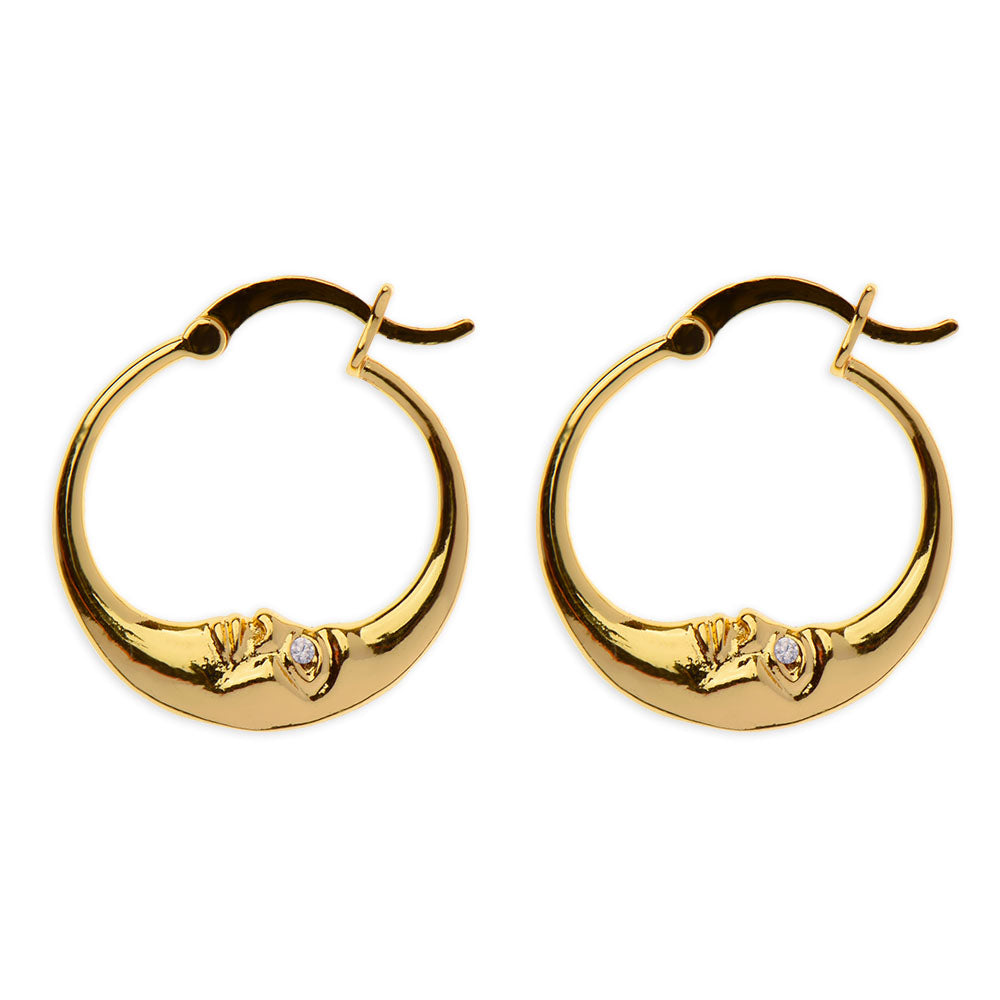 Anthony Lent Moon Earrings Moon Hoop Earring Set Moonwalk Earring