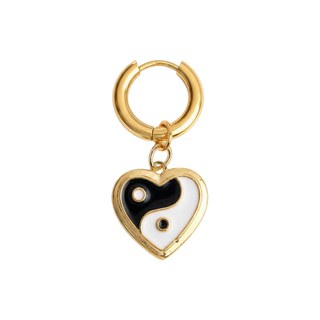 Yin Yang Heart Earring additional view – Anneday