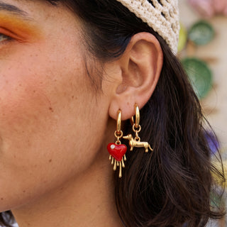 Tiny Sausage Dog Earring