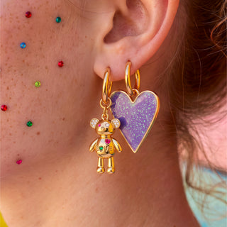 Falling in Love Glitter Earring