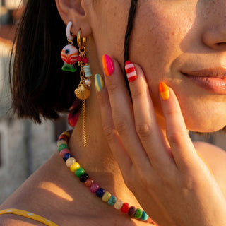 Island Sunset Shell Drop Earring
