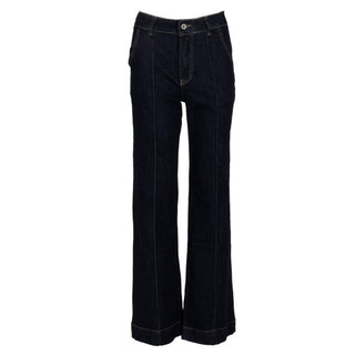 Dark Blue Wide-Leg Jeans