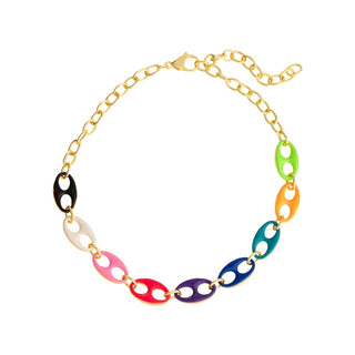 Color Link Chain Necklace