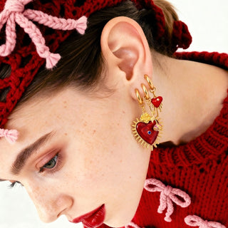 Dripping Heart Earring