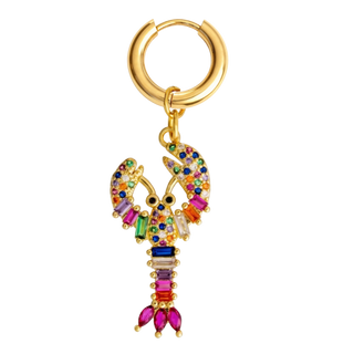Gemstone Lobster Earring