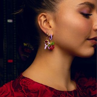 Raspberry Spark Earring