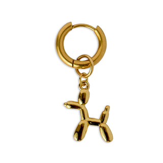 Jeff Koons Golden Dog Earring