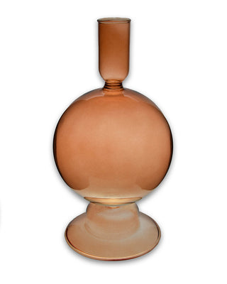 HUMBLE CHOCOLATE GLASS CANDLE HOLDER PLUMP