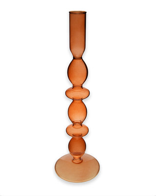 HUMBLE CHOCOLATE GLASS CANDLE HOLDER TALL