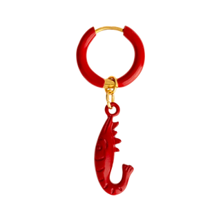 Red Shrimp Earring