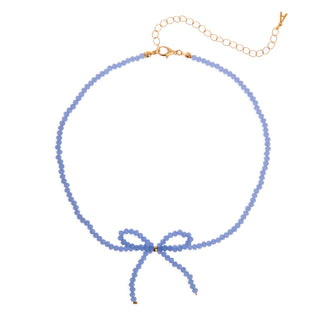 Bow Necklace - Blue