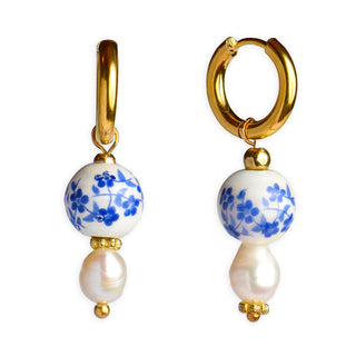 Delfts Blauw Pearl Earring Set