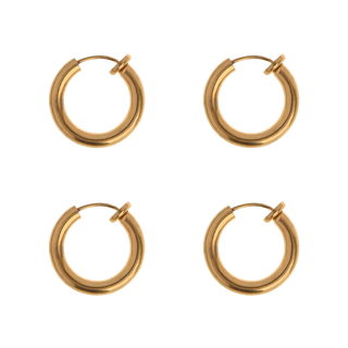Magic Clip-On Hoops worn close-up – Anneday