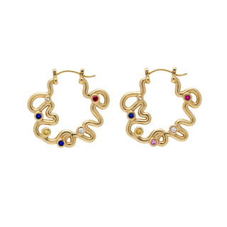 Gem Wave Hoops