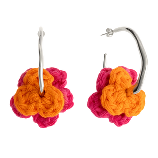 Sannie's Crochet Flower Earring Set