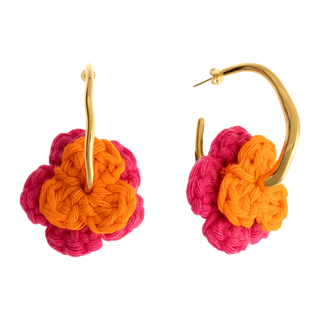 Sannie's Crochet Flower Earring Set